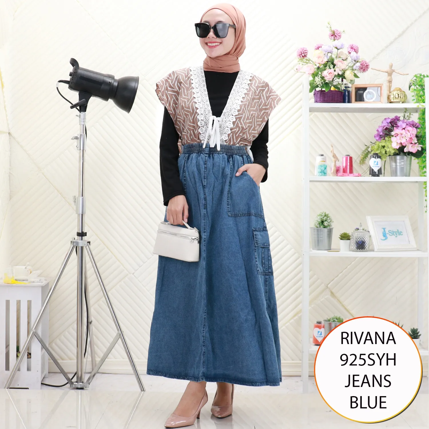 Rivana Rok Kargo Jeans Wash Tebal Mayung Saku Samping 925SYH Jeans - bajubaru.id, Belanja Online di bajubaru.id saja 