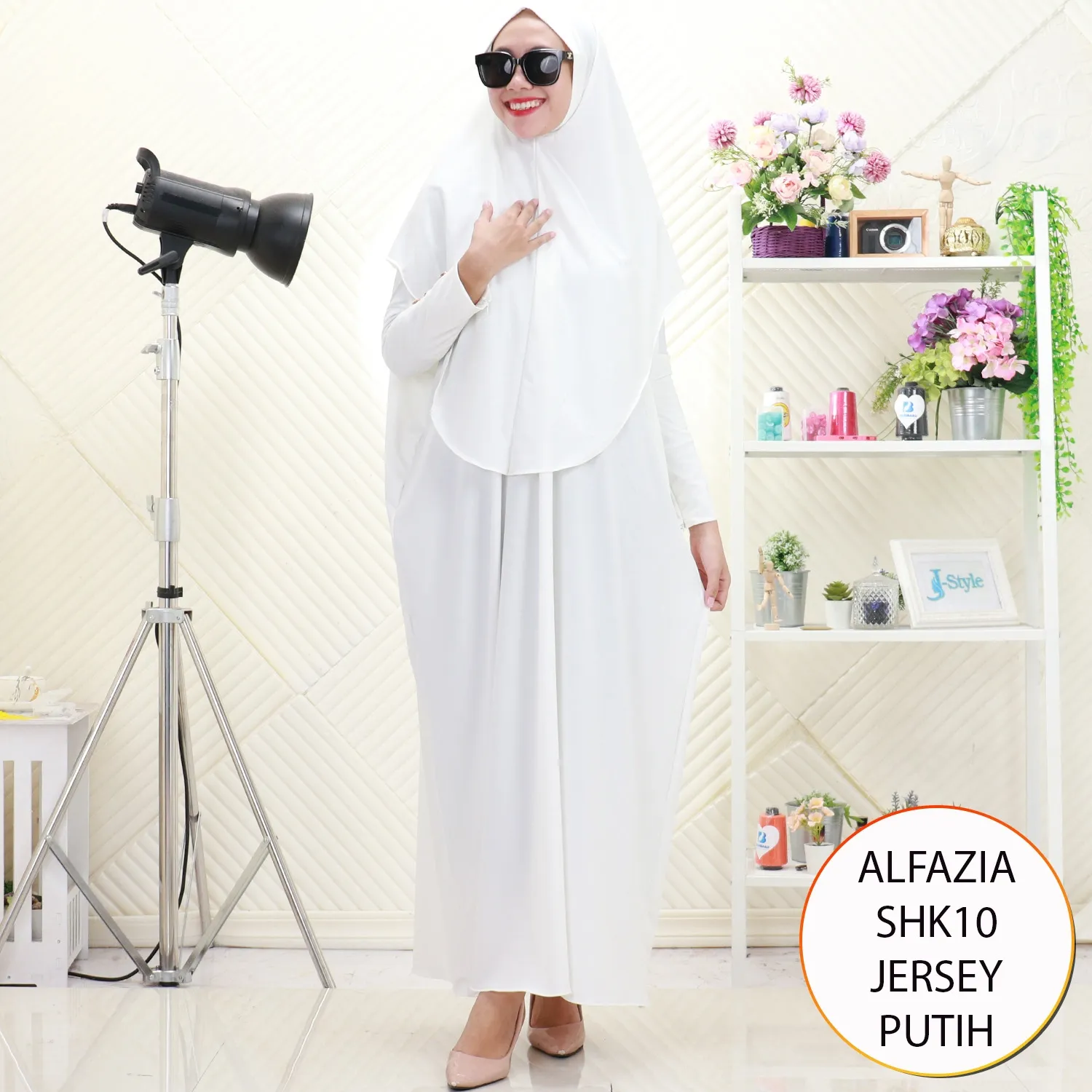 Alfazia Gamis Syari Wanita Muslimah Jersey Tebal Lengan Model Inara SHK10 Jersey - bajubaru.id, Belanja Online di bajubaru.id saja 