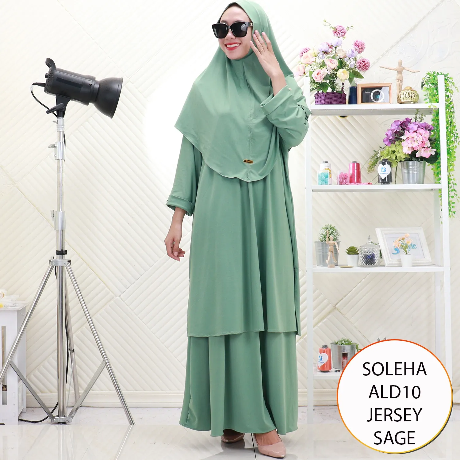 Soleha Set Rok Wanita Muslimah Set Hijab Syari Jersey Adem Busui Friendly