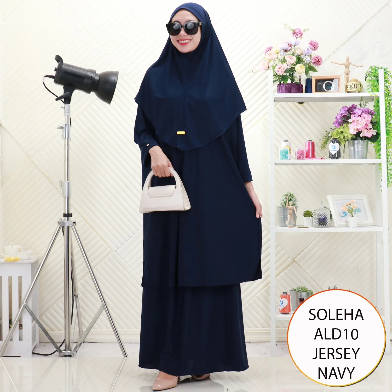 Soleha Set Rok Wanita Muslimah Set Hijab Syari Jersey Adem Busui Friendly