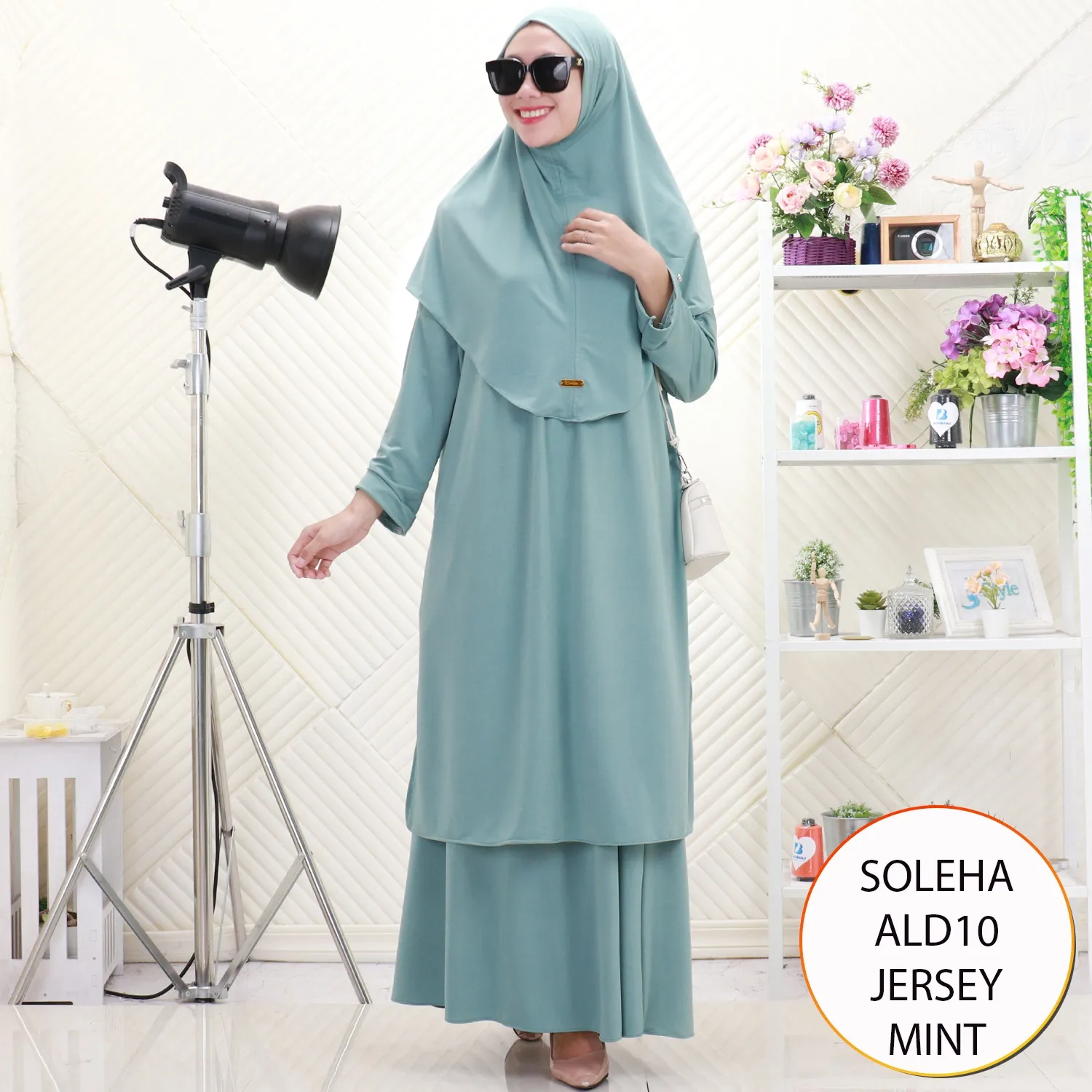 Soleha Set Rok Wanita Muslimah Set Hijab Syari Jersey Adem Busui Friendly