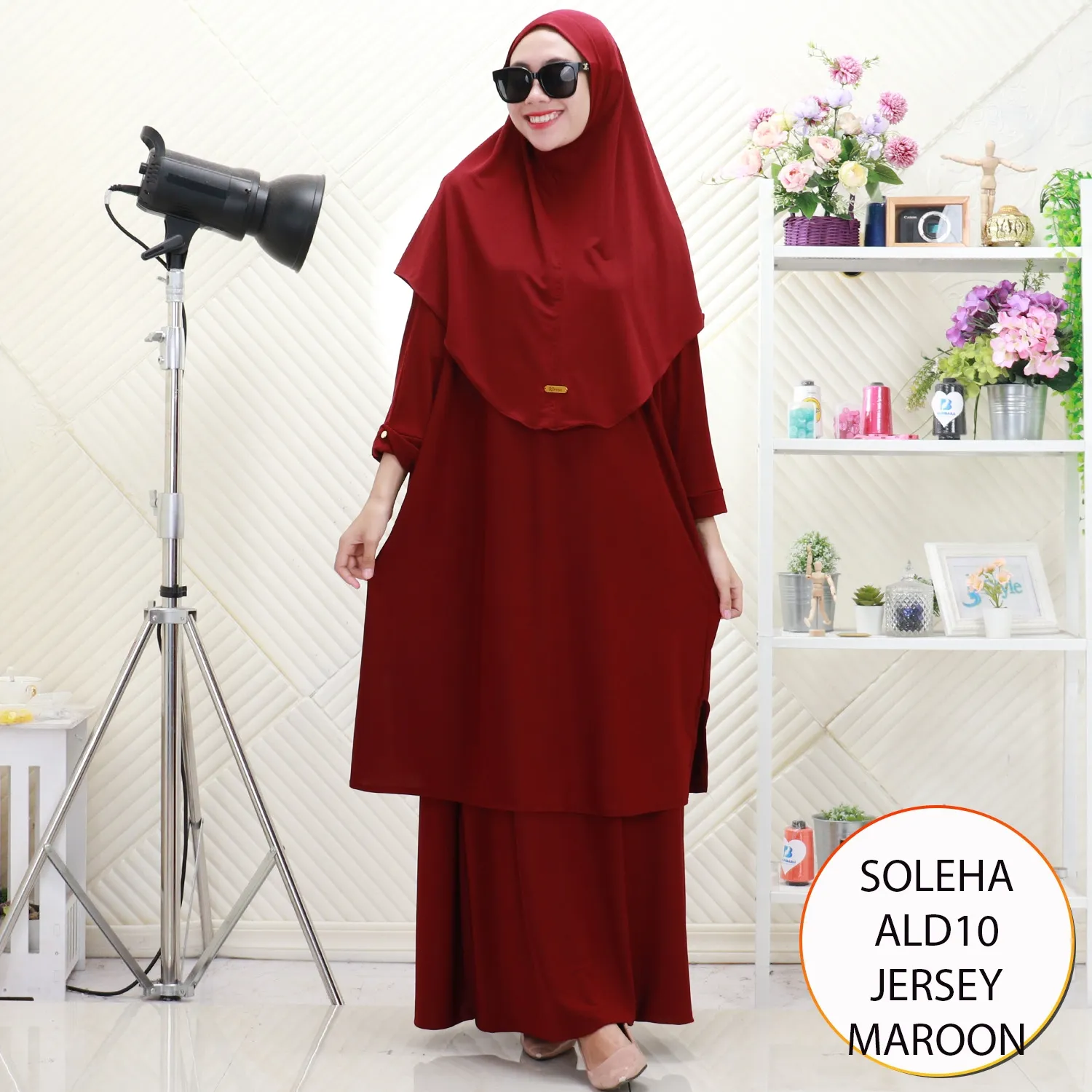 Soleha Set Rok Wanita Muslimah Set Hijab Syari Jersey Adem Busui Friendly