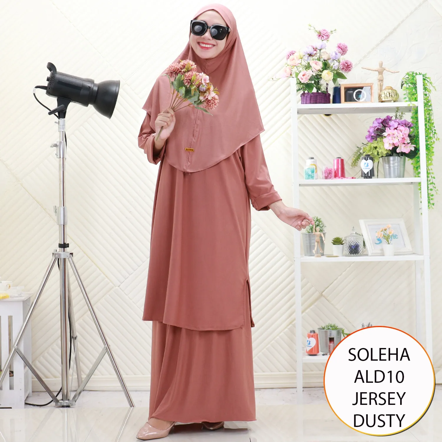 Soleha Set Rok Wanita Muslimah Set Hijab Syari Jersey Adem Busui Friendly