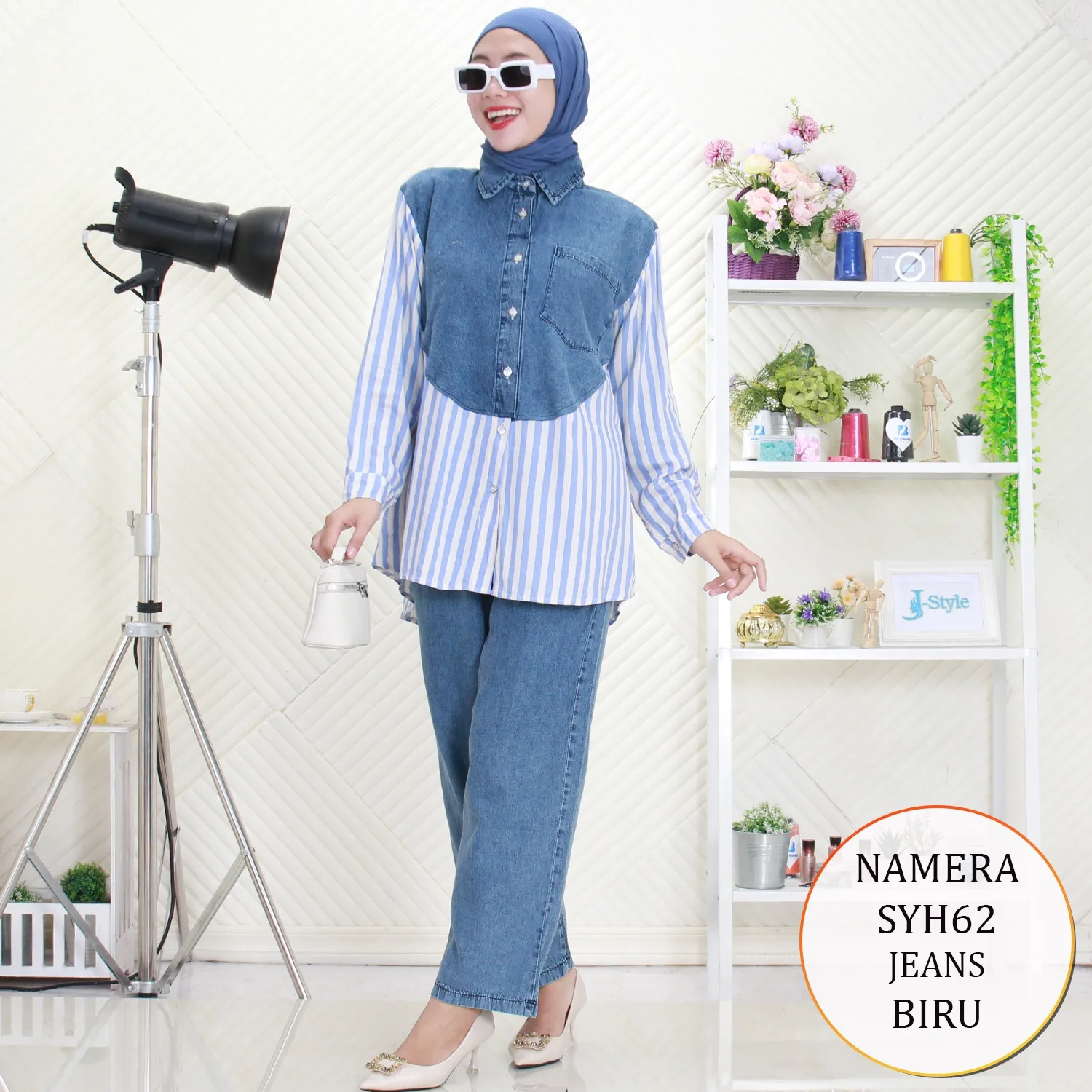 Namera Setelan Jeans Mix Rayon