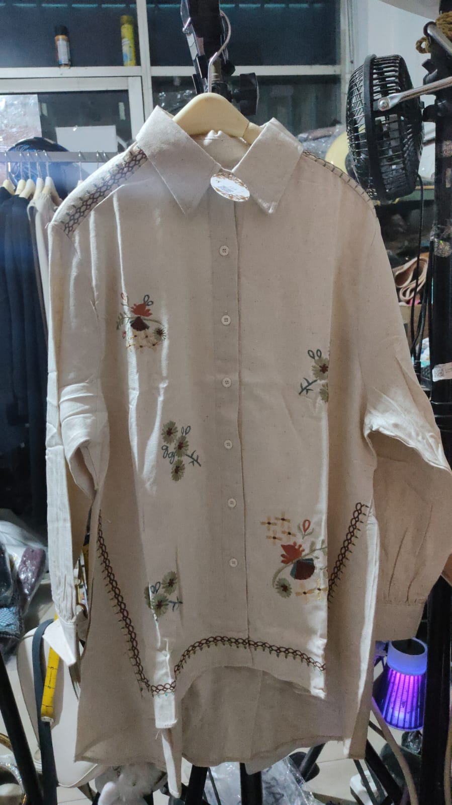 Jual Rema - Produk Rema Tunik Rami Motif Bordir Full Kancing - Rp 150. ...