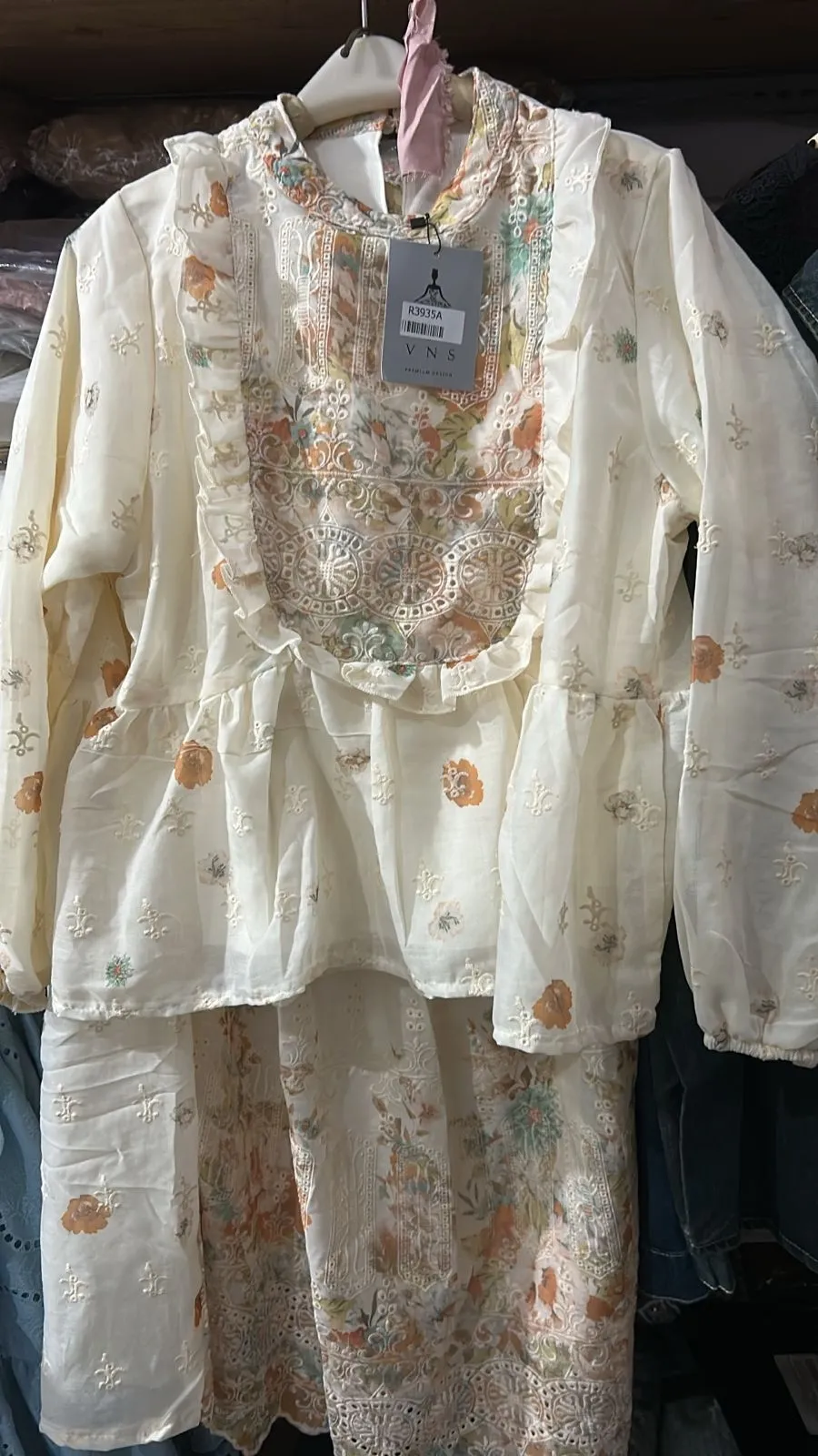 Aswara Set 2in1 Setelan Rok Wanita Panjang Katun Bordir BKK