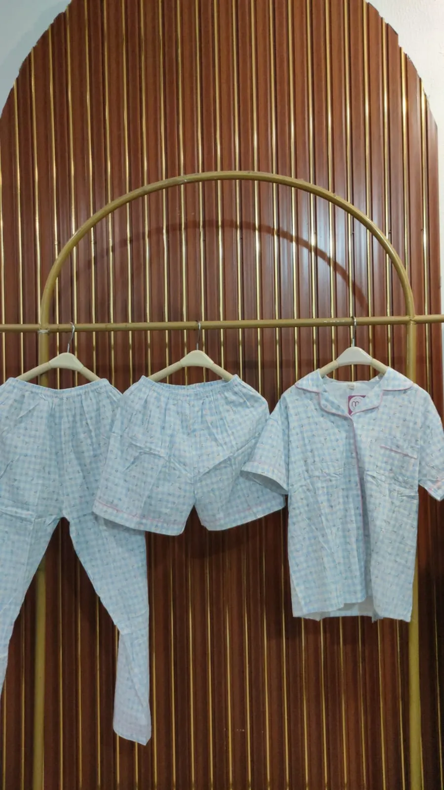 Twinsa Setelan Celana Wanita Piyama Daily 3in1 Lengan Pendek Kaos Katun Printing