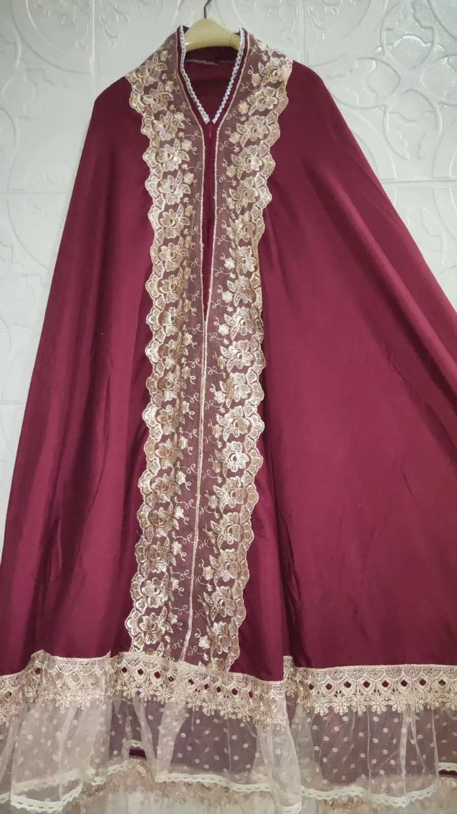 Misaku Mukena Katun Umpak Rimple Kombinasi Renda Keliling