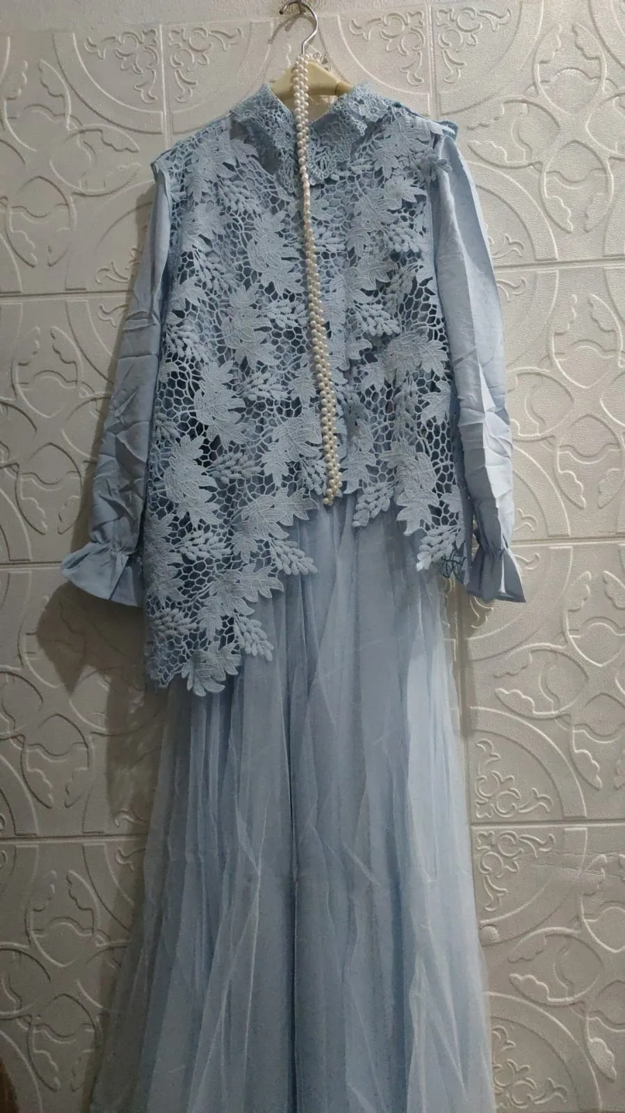 Bionza Gamis Rompi Wanita 2in1 Bordir Brukat Mewah