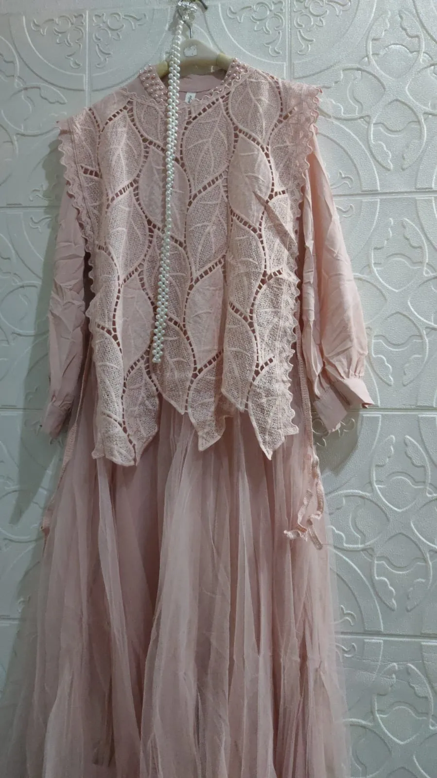 Alestia Gamis Rompi Wanita 2in1 Bordir Brukat Mewah