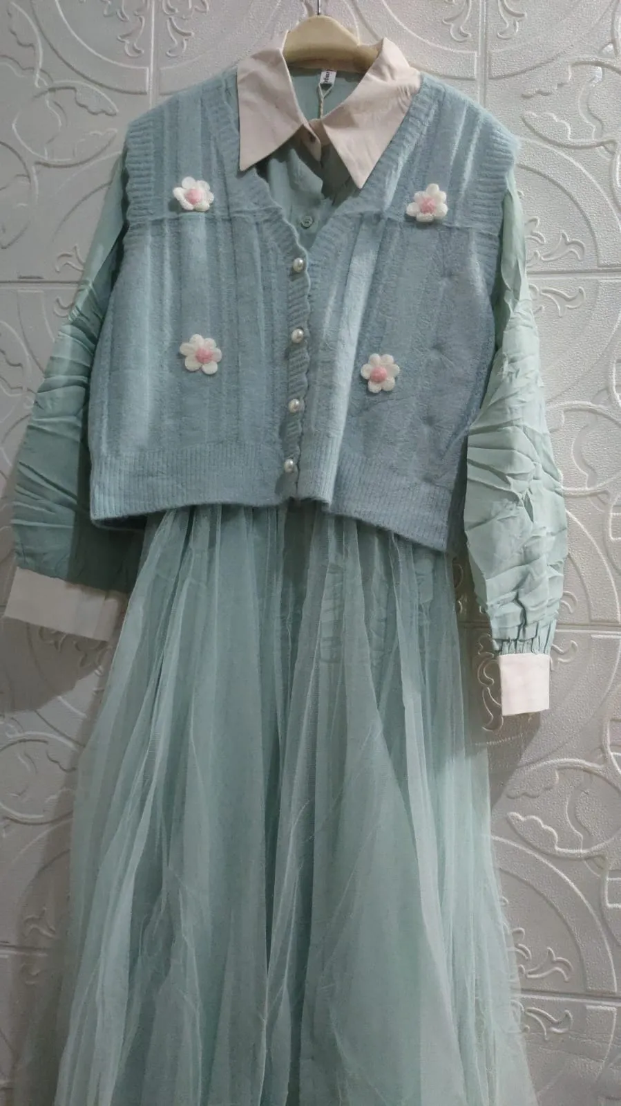 Elinaku Gamis Rompi Wanita 2in1 Bordir Brukat Mewah