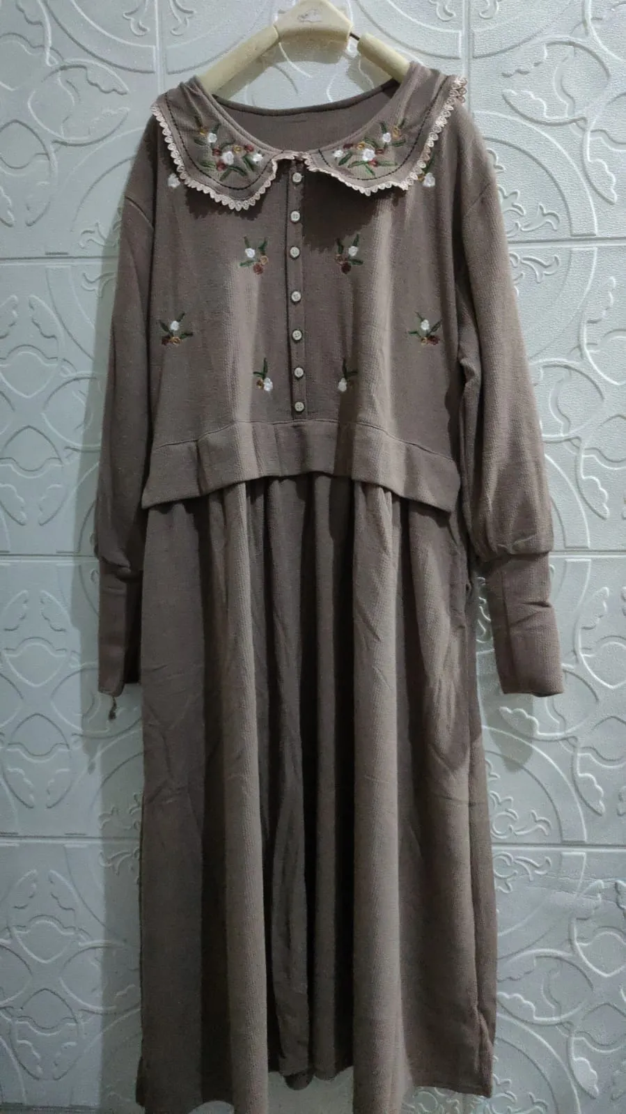 Radania Midi Dress Wanita Lengan Panjang Rajut Bkk