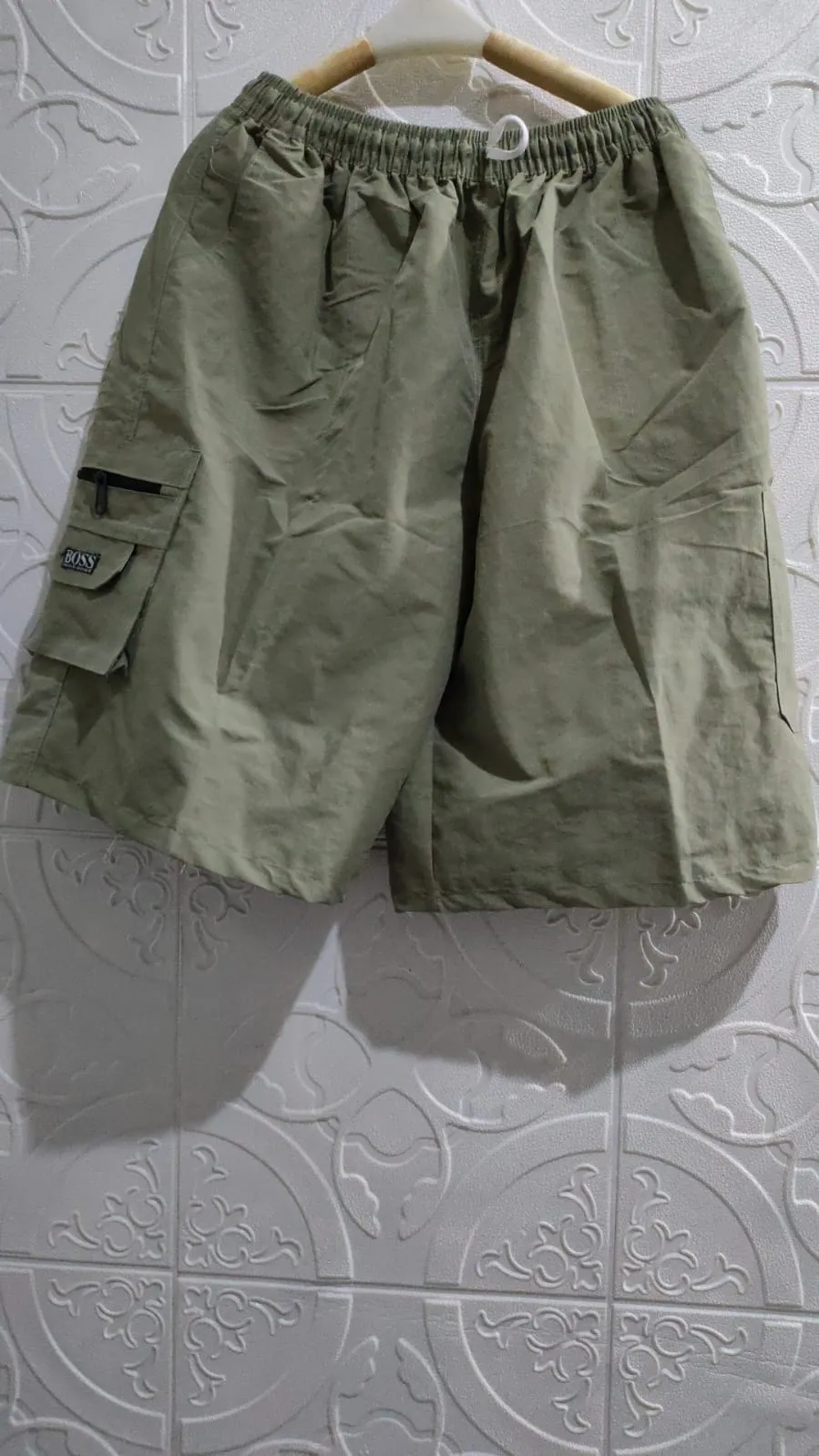 Robert Celana Pendek Unisex Kargo Katun Saku Kanan Kiri