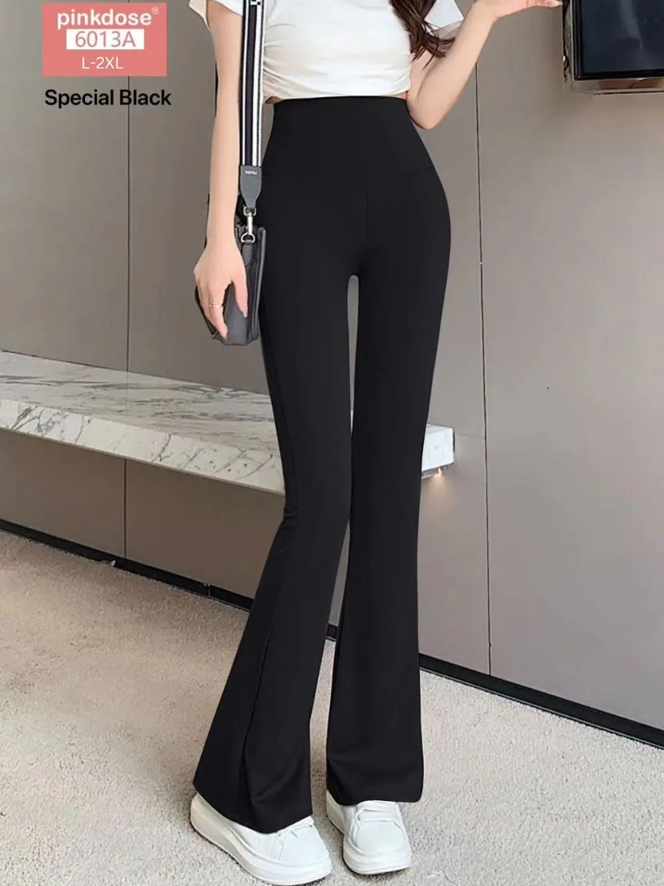 Rikala Celana Cutbray Wanita Panjang Polos Highwaist Scuba