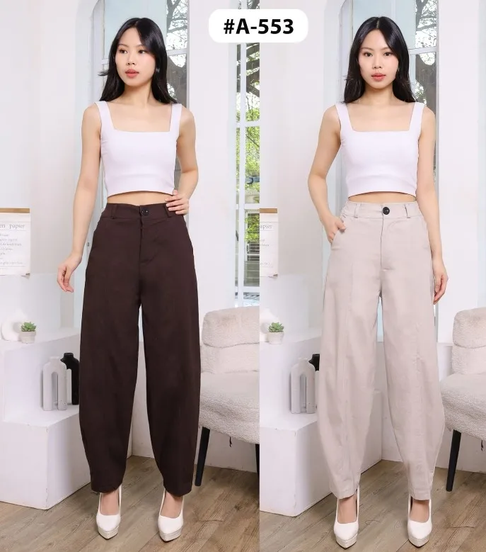 Dihara Celana Panjang Wanita Pinggang Karet Soft Jeans