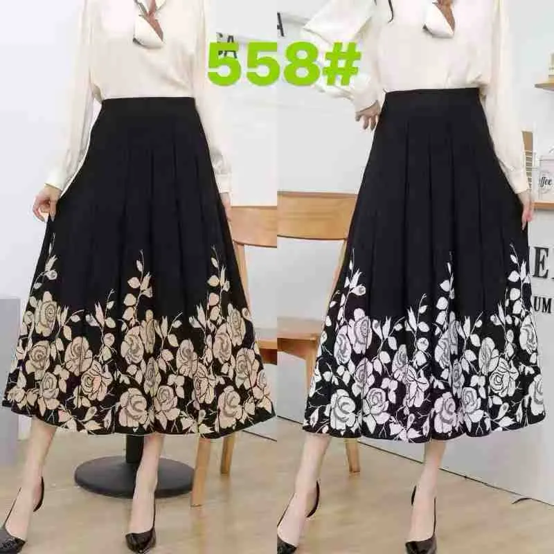 Sandiala Rok Panjang Wanita Pinggang Karet Motif Rajut Bkk