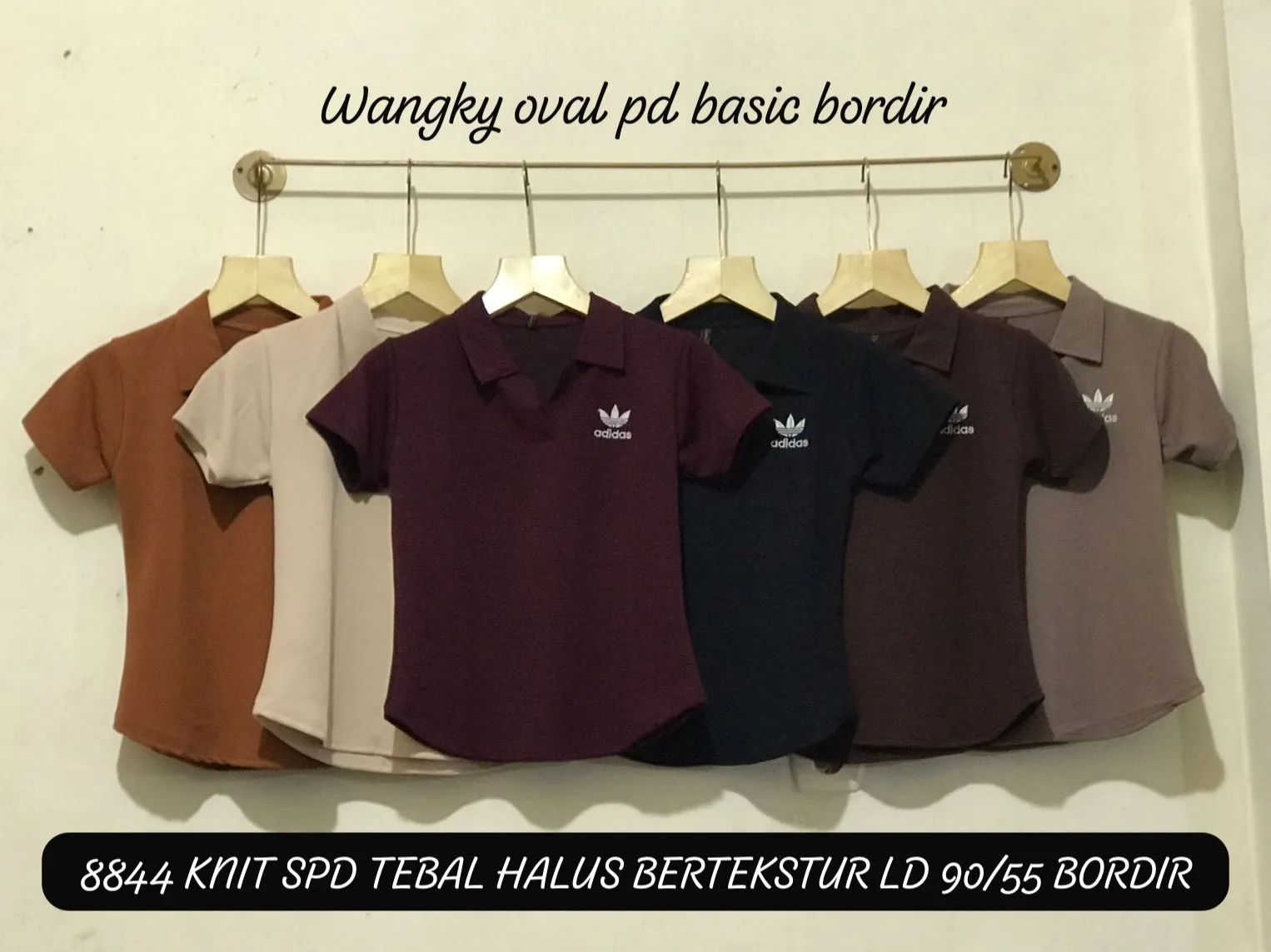 Jihani Atasan Wanita Lengan Pendek Bahan Kaos Spandex Tebal