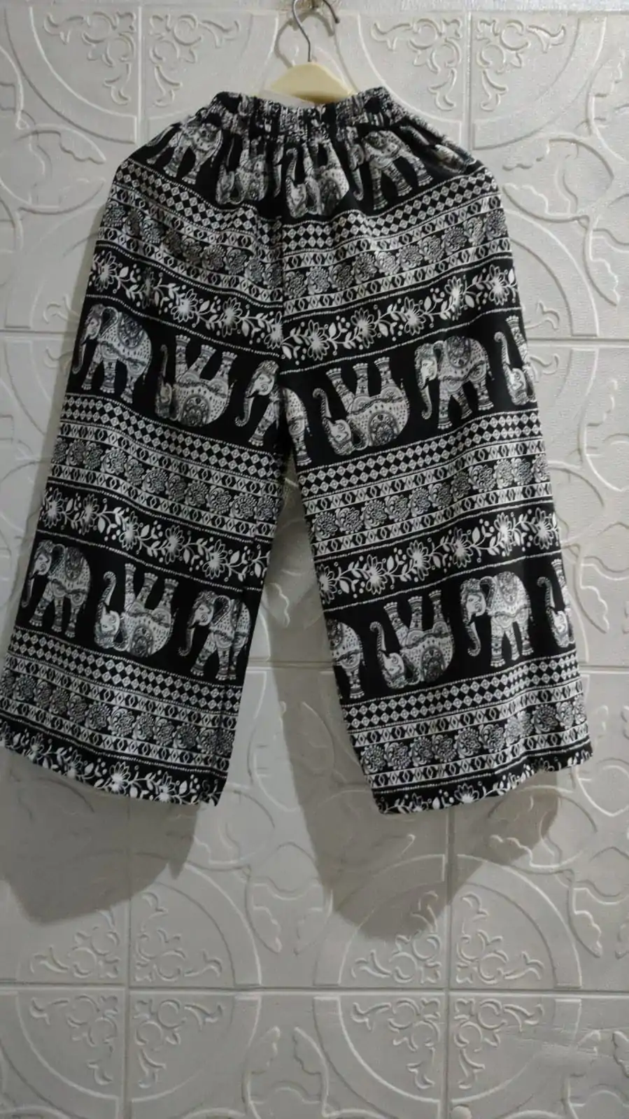 Safna Celana Unisex Pinggang Karet Motif Printing