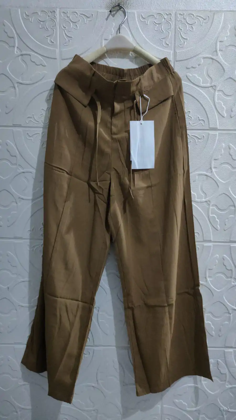 Lufara Celana Kulot Panjang Wanita Pinggang Karet Korean Style Katun