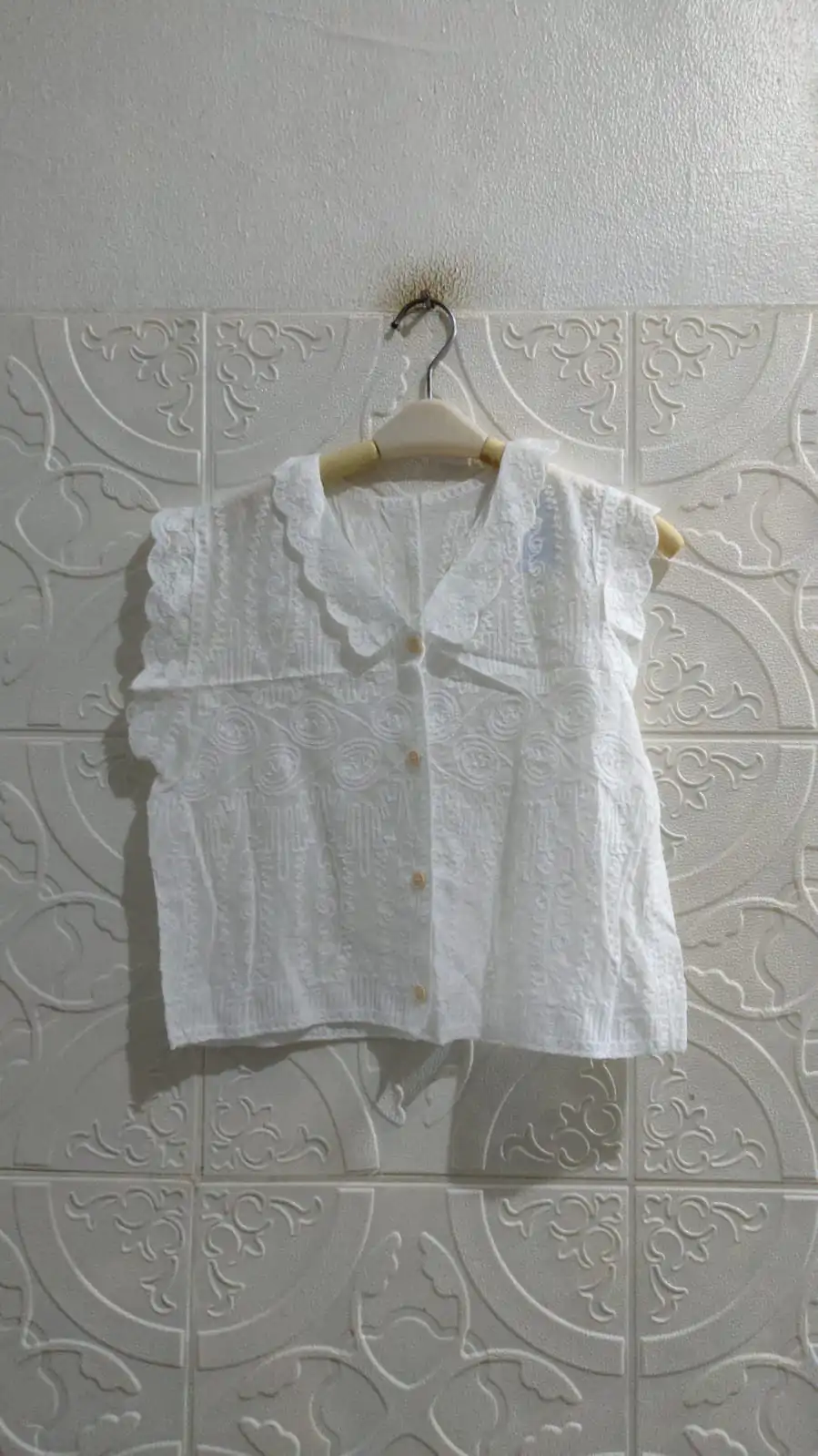 Nimora Vest Rompi Wanita Tanpa Lengan Katun Bordir