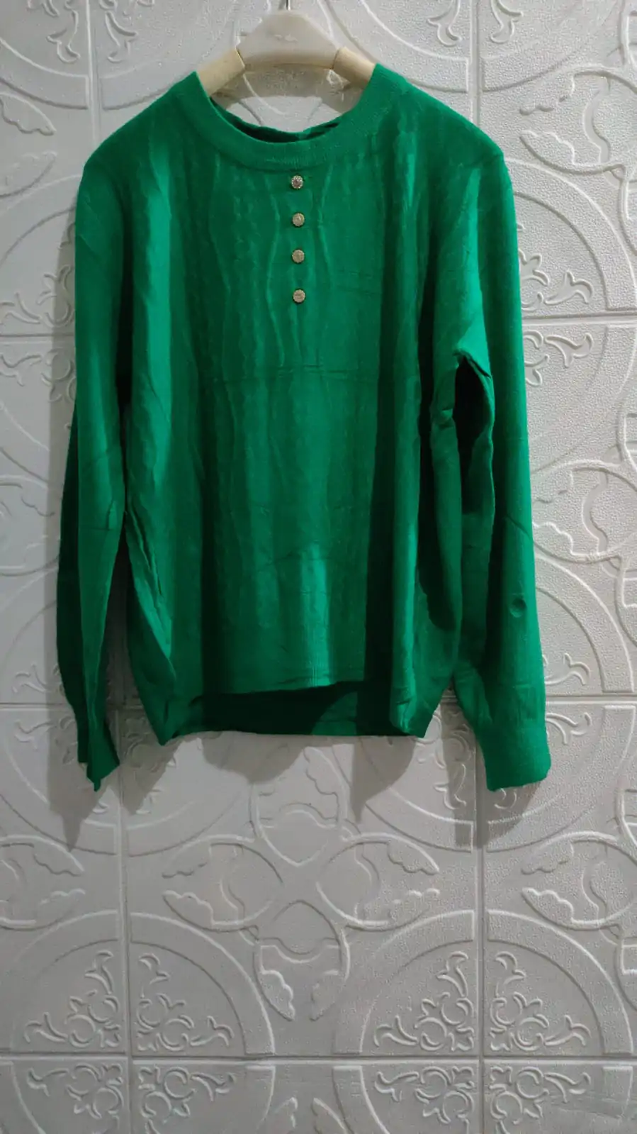 Ansefa Atasan Blouse Wanita Lengan Panjang Rajut Bkk