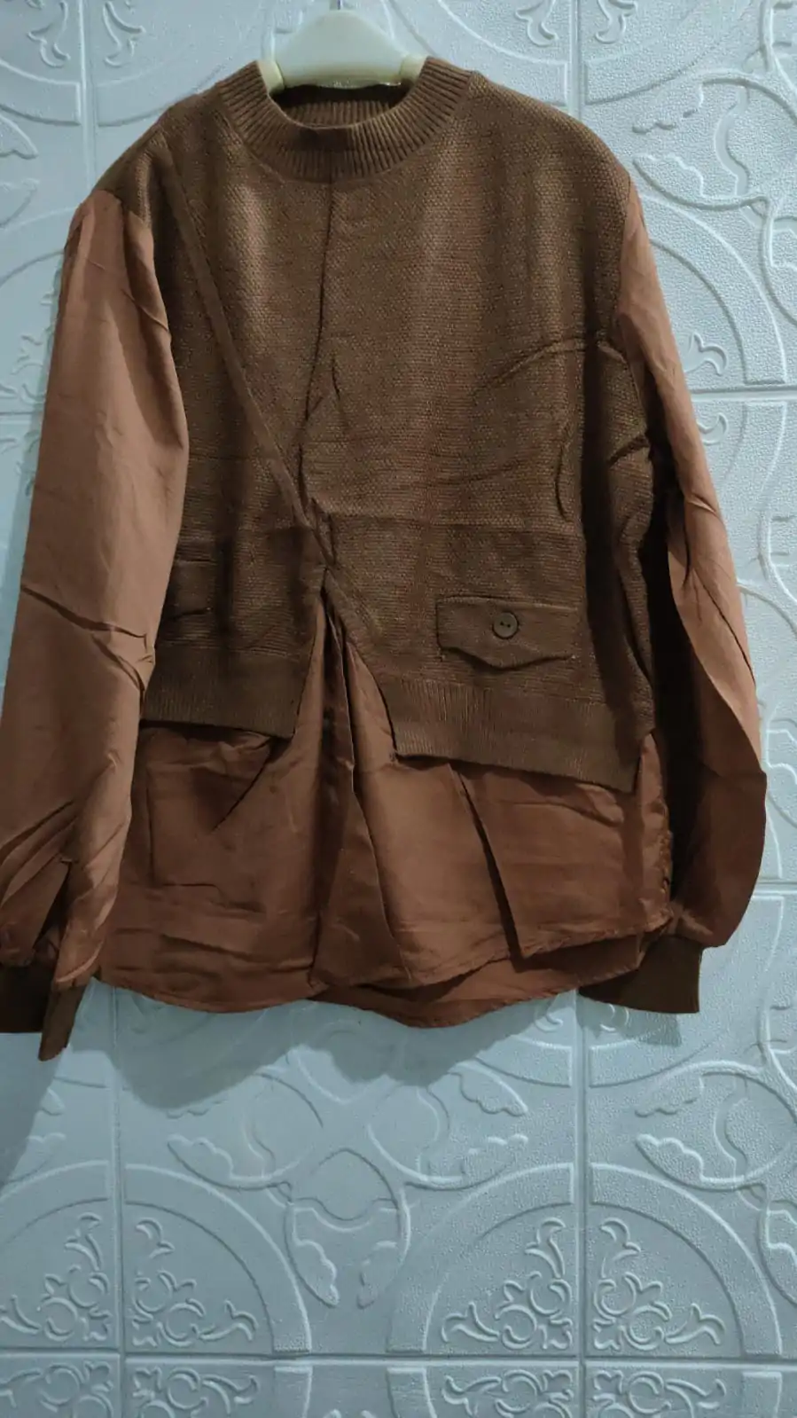 Namiaku Atasan Blouse Wanita Lengan Panjang Rajut Bkk