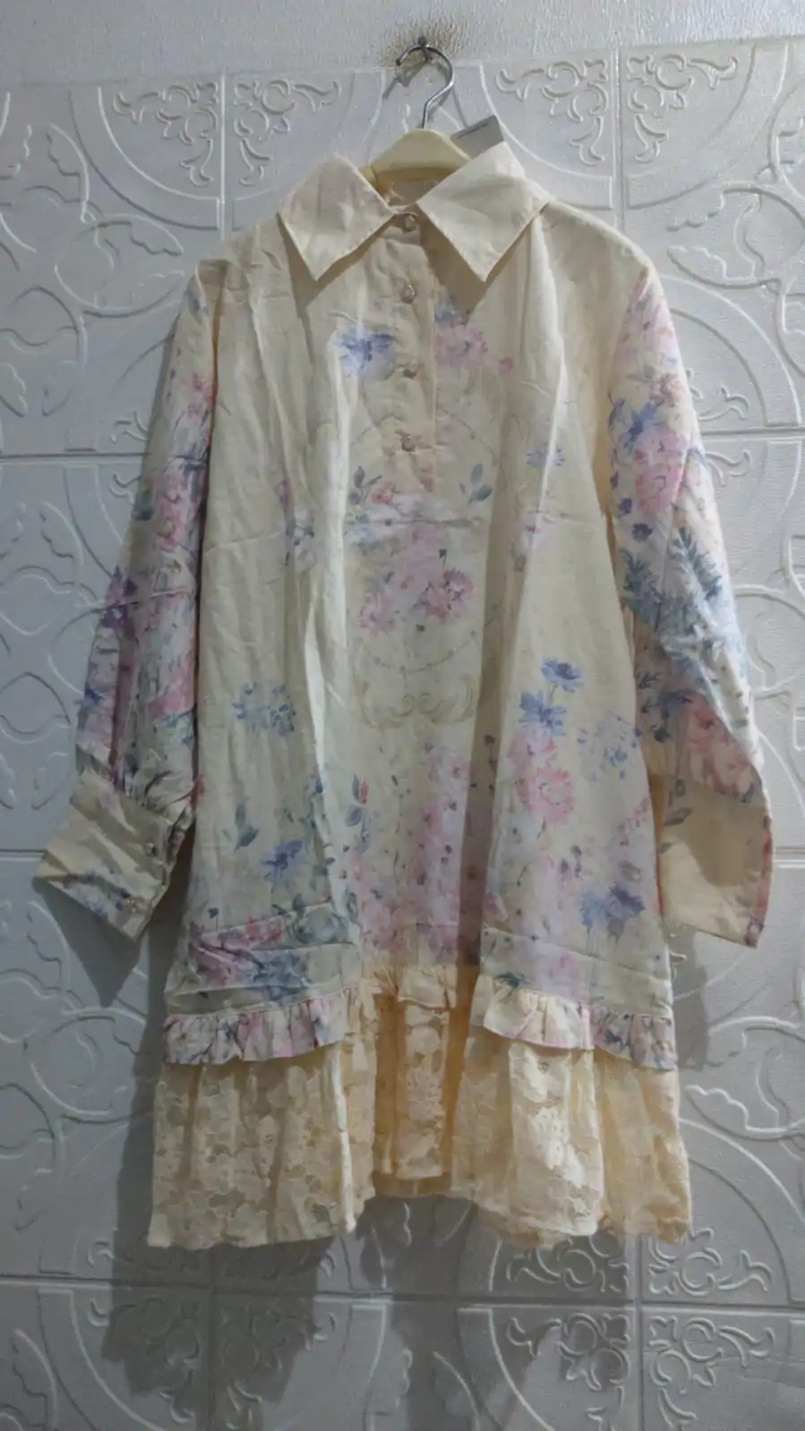 Chania Kemeja Wanita Lengan Panjang Motif Katun Bkk