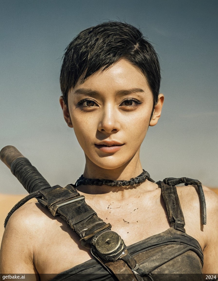 "a highly detailed photo of Imperator Furiosa from Mad Max: Fury Road"