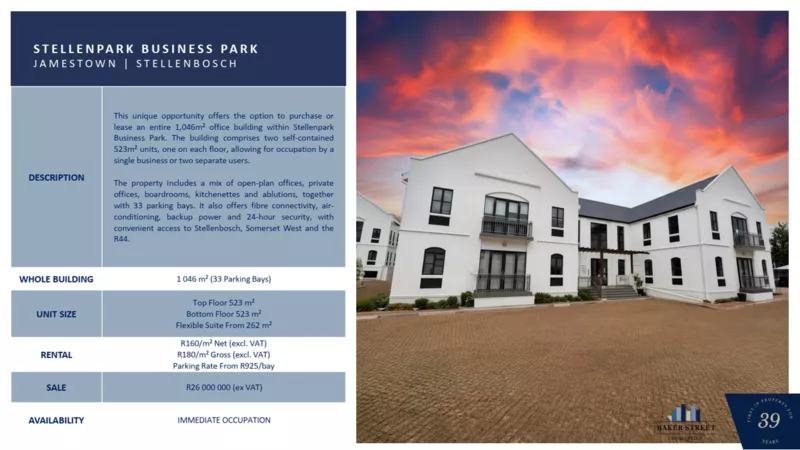 1 046 m² Office for sale in Stellenbosch, Stellenpark Business Park (photo 6)