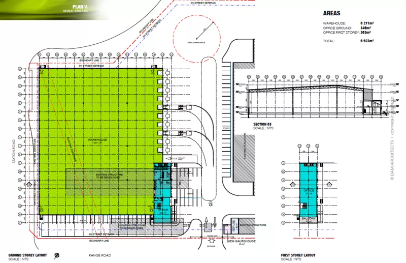 6 923 m² Industrial to let in Blackheath, New Development Blackheath Industrial Park (floor plan)