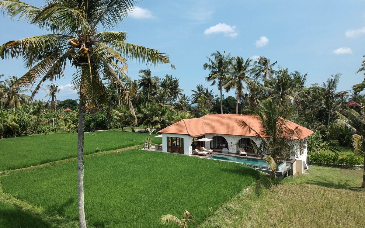Sun-Drenched 3BR Villa w/ Private Pool and Sunset Views, Rice Field Setting, photo 4