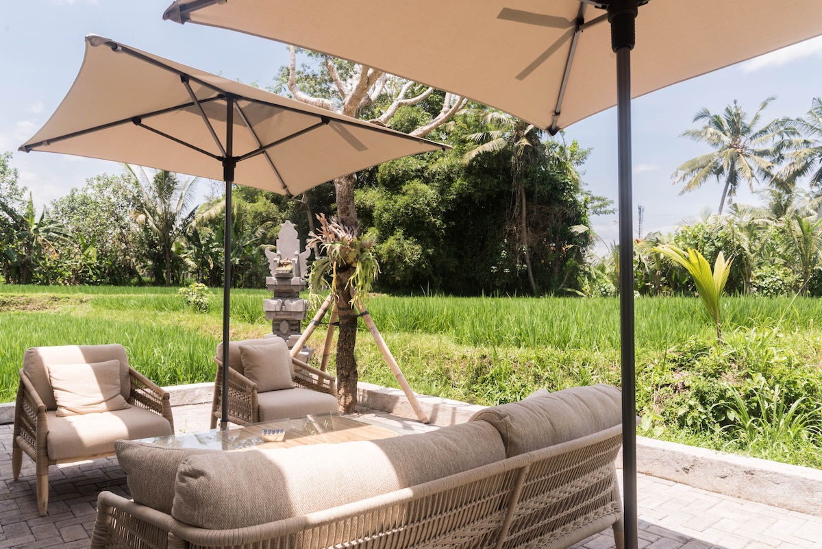 Sun-Drenched 3BR Villa w/ Private Pool and Sunset Views, Rice Field Setting, photo 42