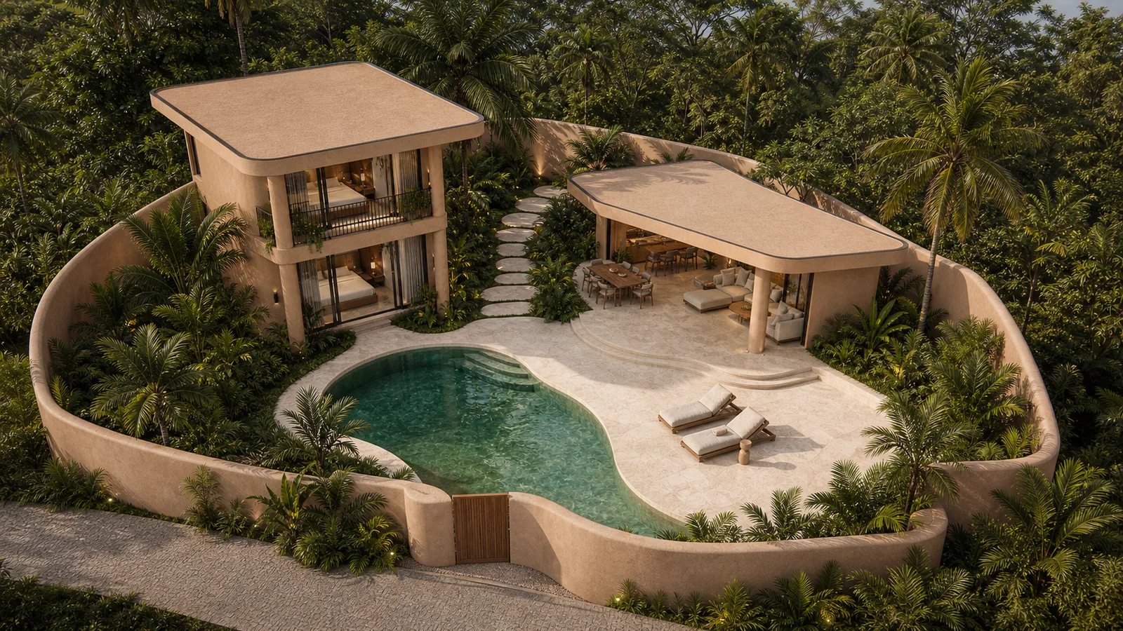 Contemporary 2BR Villa w/ Private Pool, Efficient Pool-Facing Layout, and On-Site Wellness Center, photo 7