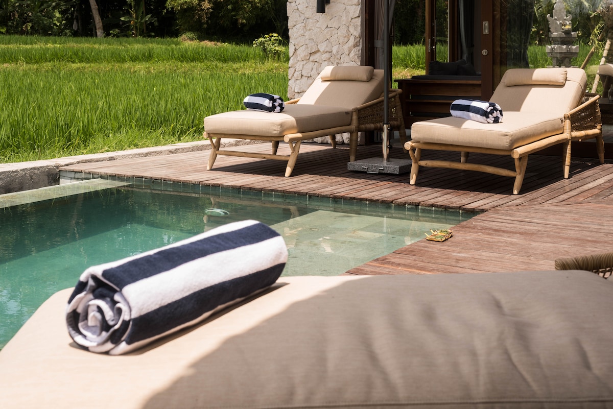 Sun-Drenched 3BR Villa w/ Private Pool and Sunset Views, Rice Field Setting, photo 41