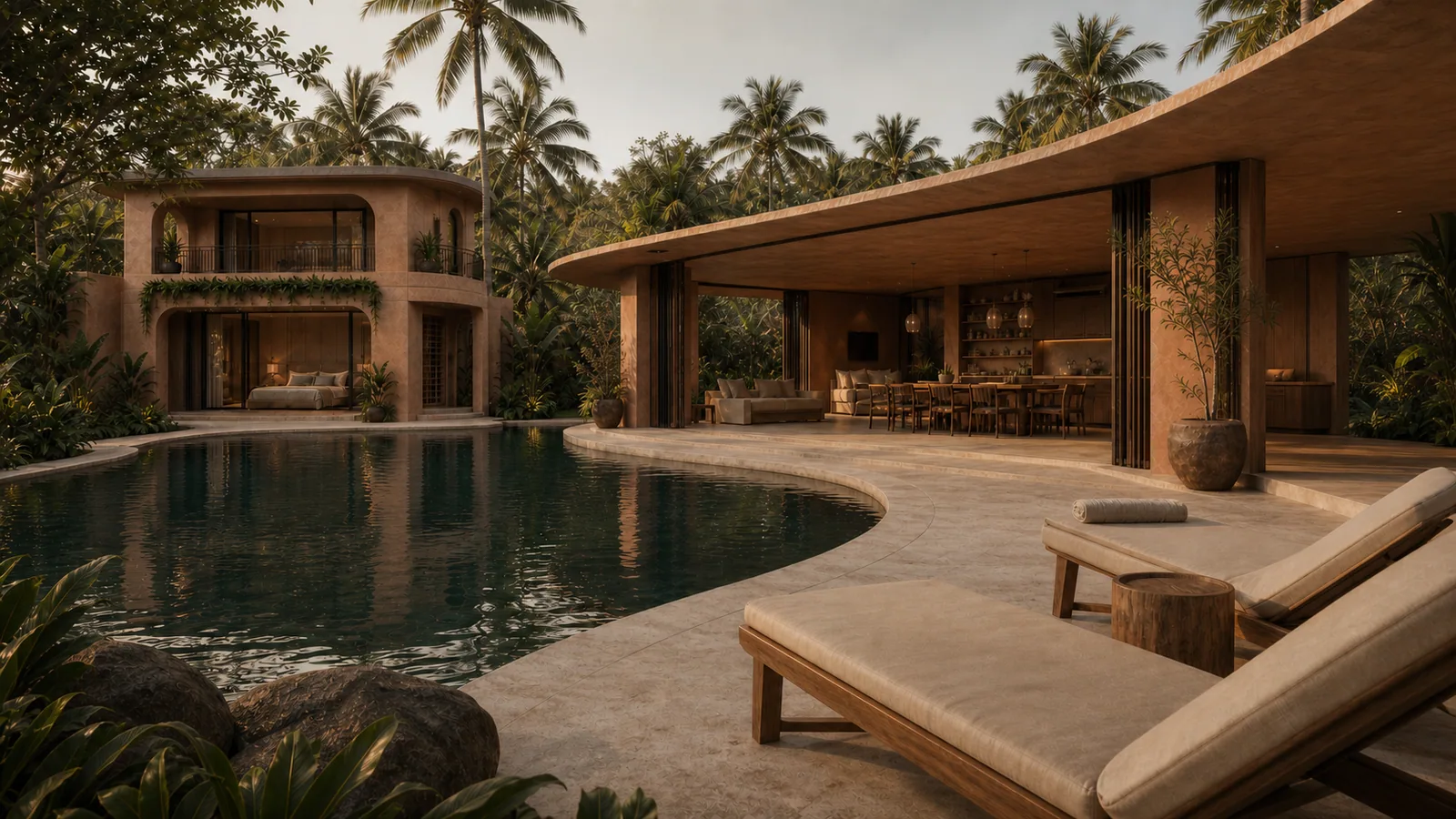 Contemporary 2BR Villa w/ Private Pool, Efficient Pool-Facing Layout, and On-Site Wellness Center, photo 12