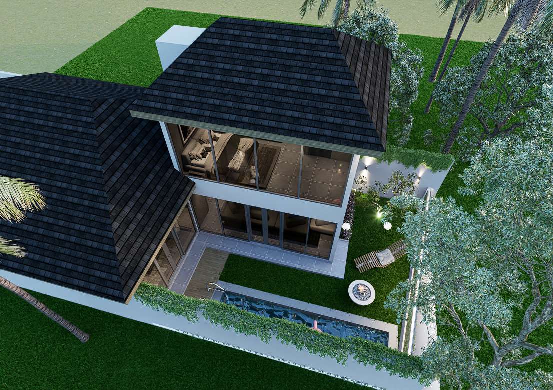 Modern 3BR Villa w/ Rice Field Views, Private Pool & Self-Contained Studio, photo 2