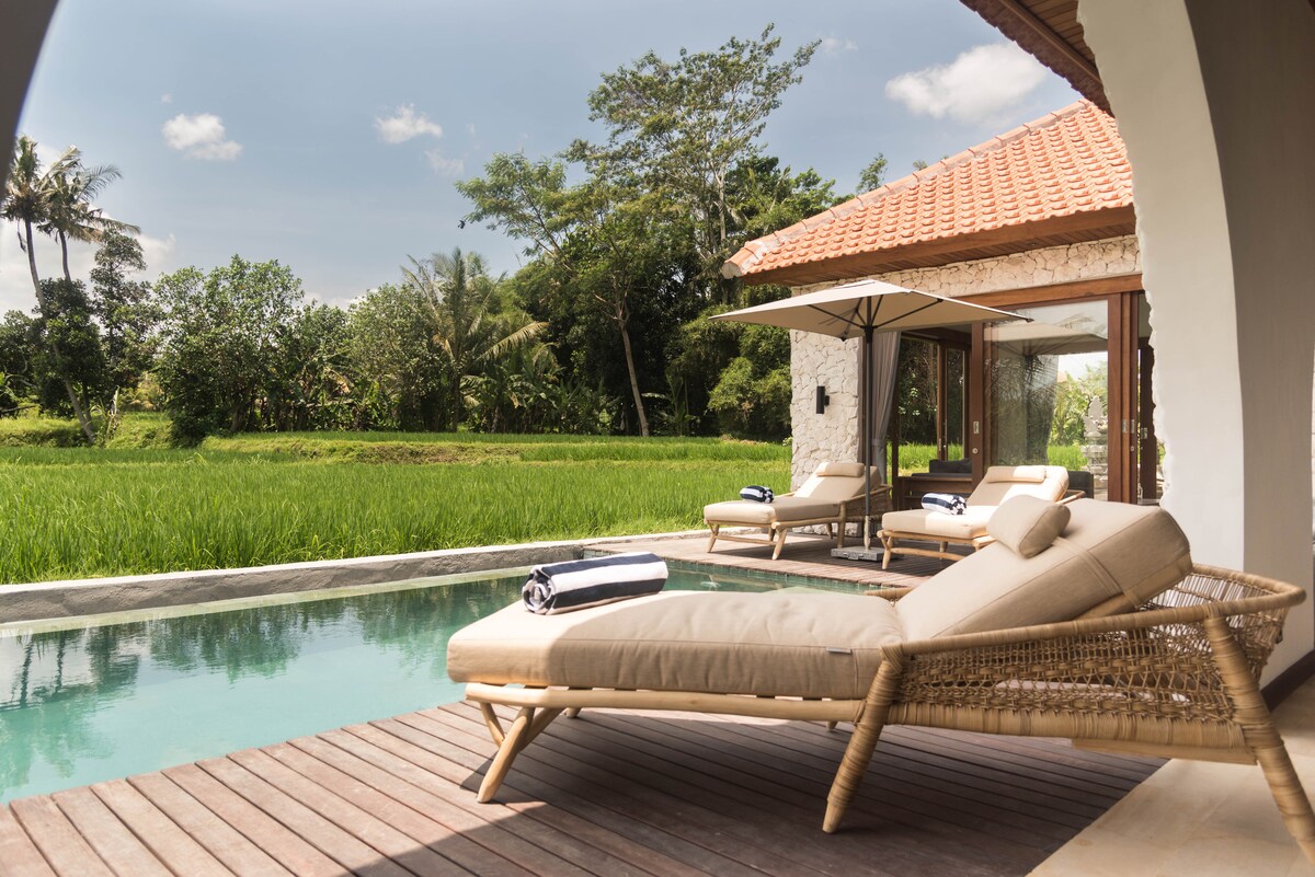 Sun-Drenched 3BR Villa w/ Private Pool and Sunset Views, Rice Field Setting, photo 40