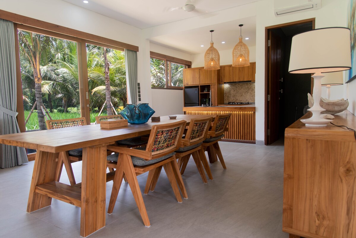 Sun-Drenched 3BR Villa w/ Private Pool and Sunset Views, Rice Field Setting, photo 18
