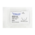 FIO SUTURA SEDA PRETA TRANÇADA ODONTOLÓGICO ESTÉRIL SHALON (3-0-45CM-AG1/2CIR.CIL2.0)