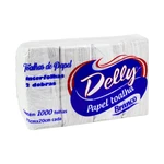 PAPEL TOALHA BRANCO C/1000 20X23CM DELLY GUAPEL