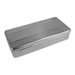 ESTOJO DE INOX AUTOCLAVÁVEL COM TAMPA MILLENIUM FAVA (26X12X06CM)