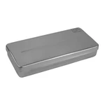 ESTOJO DE INOX AUTOCLAVÁVEL COM TAMPA MILLENIUM FAVA (18X08X03CM)