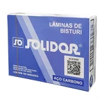 LÂMINA DE BISTURI EM AÇO CARBONO COM 100 UNIDADES SOLIDOR