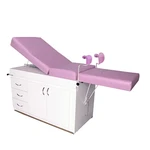 MESA GINECOLÓGICA GABINETE E BANDEJA BRANCO MOVEISMED (ROSA-BEBÊ)