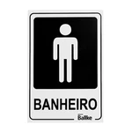 PLACA SINALIZAÇÃO AVISO BANHEIRO MASCULINO 20X30CM BALLKE