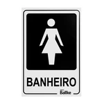 PLACA SINALIZAÇÃO AVISO BANHEIRO FEMININO 20X30CM BALLKE