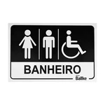 PLACA SINALIZAÇÃO AVISO BANHEIRO UNISSEX 20X30CM BALLKE