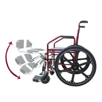CADEIRA DE RODAS 1012 ASSENTO 45CM VINHO P COURVIN JAGUARIBE