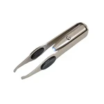 PINÇA DE SOBRANCELHA COM LED EM AÇO INOX SANTA CLARA