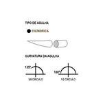 FIO DE SUTURA CATEGUTE CROMADO 2-0 ABSORVÍVEL 24UN TECHNOFIO (AG-1/2-30)
